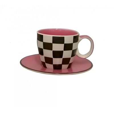 Tasse à thé et soucoupe en céramique
