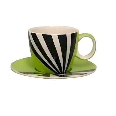 Tasse à thé et soucoupe en céramique