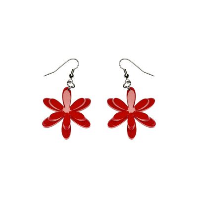 Boucles d'oreilles Petites Marguerites en plexiglas