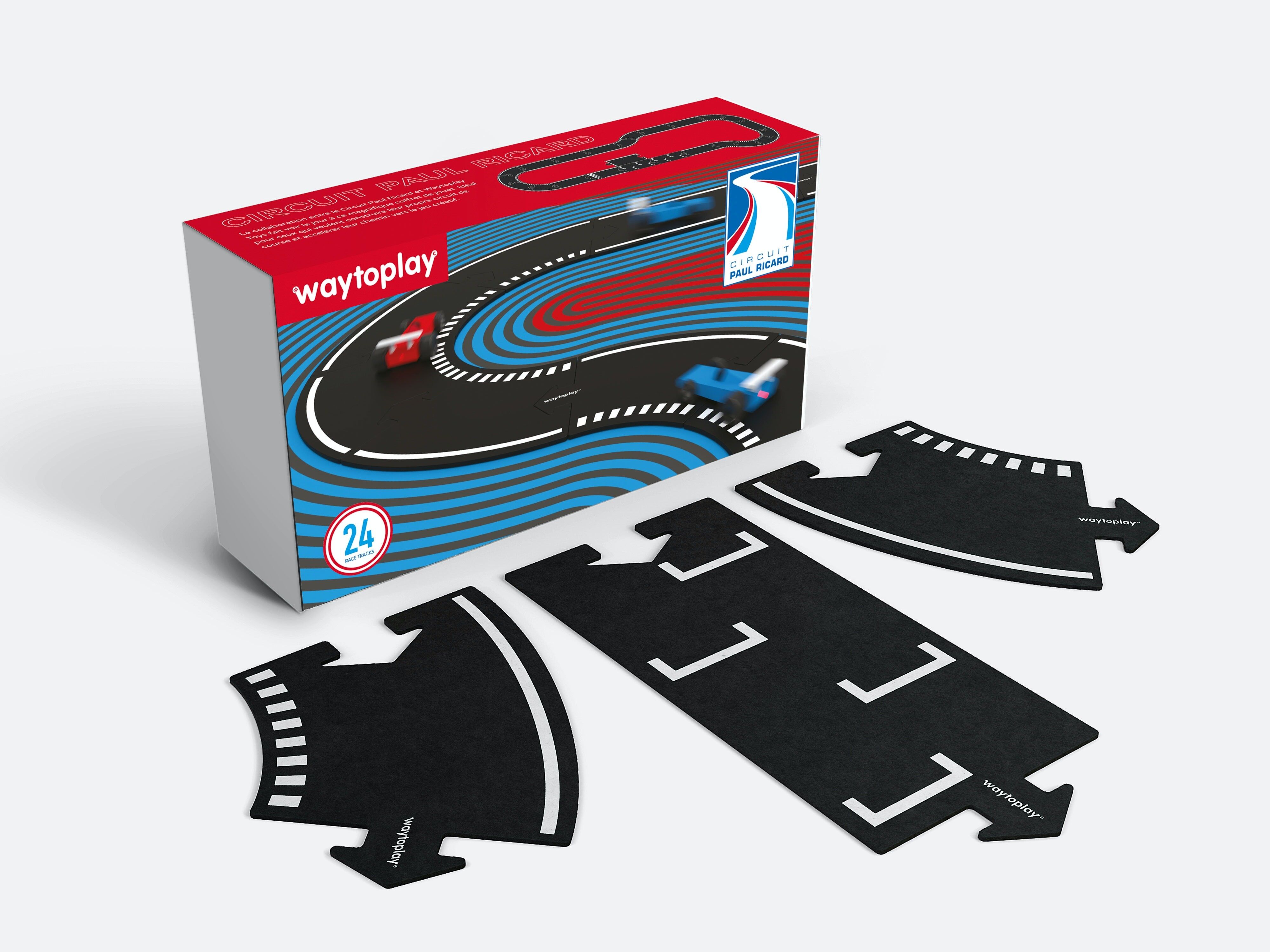 Circuito Paul Ricard - Pista de carreras flexible Long Waytoplay para los niños que quieren correr con los coches en miniatura (longitud 420 cm)