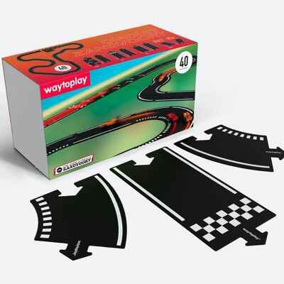 Circuit Zandvoort - Extra Long Waytoplay Flexible Race Track for Kids who love Racing with Toy Cars (628 cm length)
