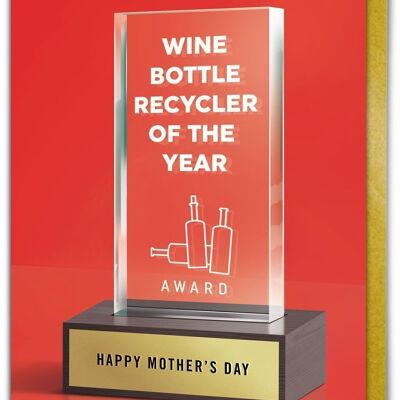Carte drôle de fête des mères - Maman aimant le vin