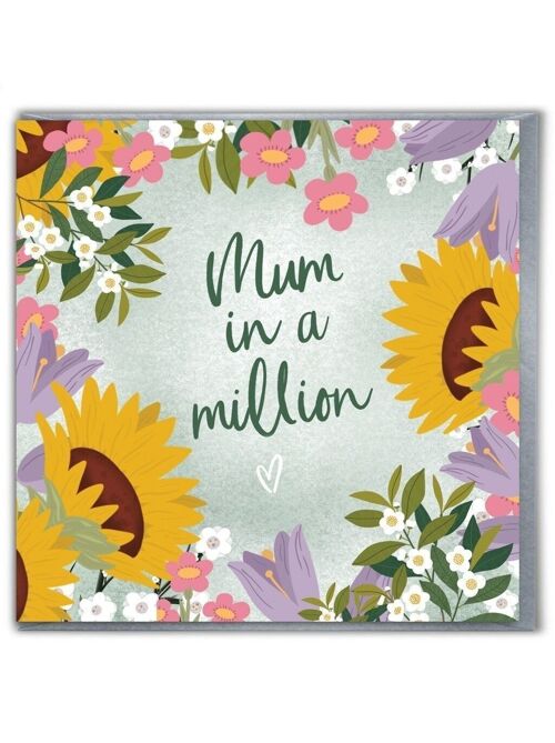 Mum Birthday Card - Mum In A Million by Brainbox Candy
