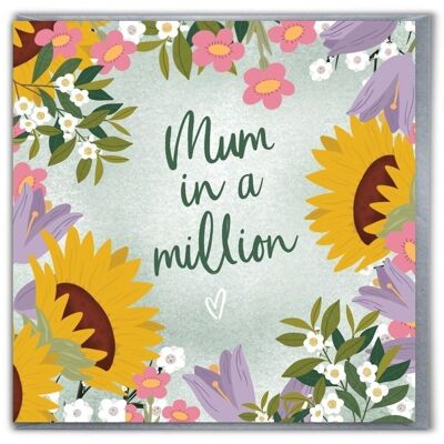 Mum Birthday Card - Mum In A Million by Brainbox Candy