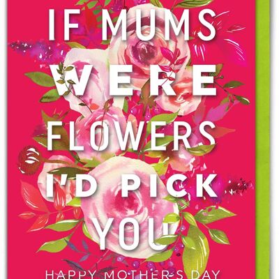 Tarjeta divertida del día de la madre: te elegiría a ti