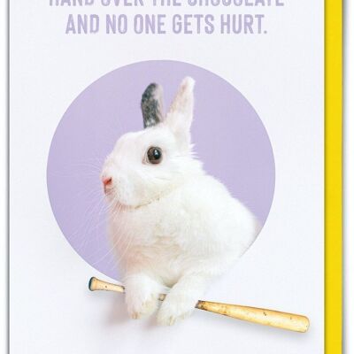 Funny Easter Card - Hand Over Chocolate