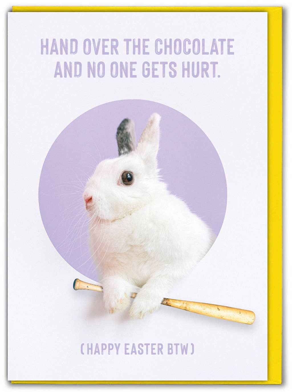 Carta di Pasqua divertente - consegnare il cioccolato