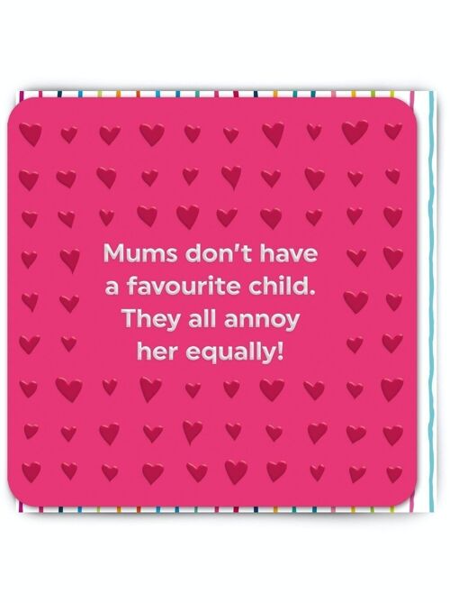 Funny Mother's Day Card - Favourite Child