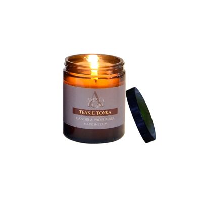 SCENTED CANDLE FOR ROOM - TEAK AND TONKA FRAGRANCE -