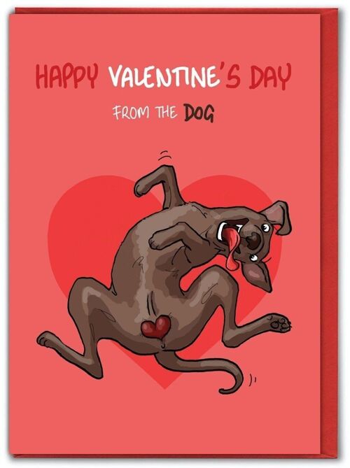 Funny Bryony Walters Valentines Card - From Dog