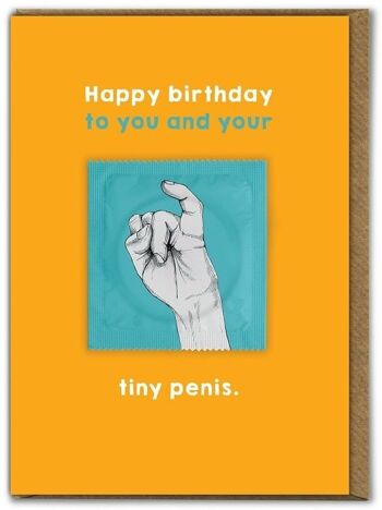 Joyeux anniversaire à vous et à votre carte de préservatif Pinky Penis 1