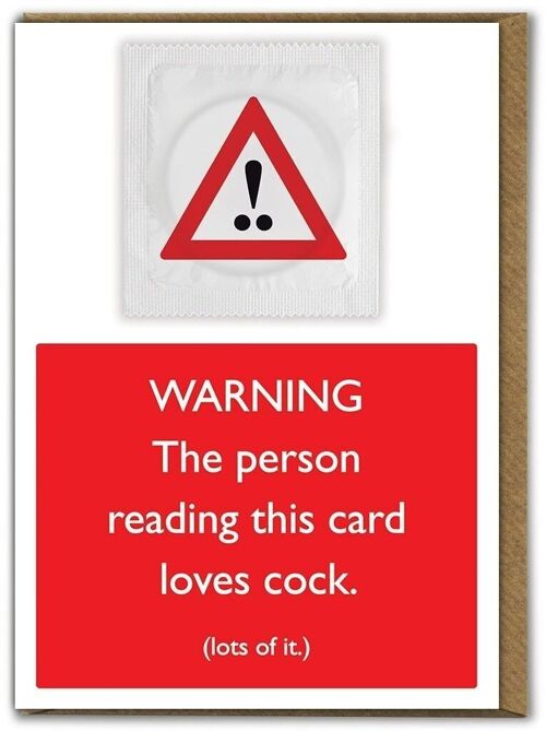 Loves Cock Condom Card