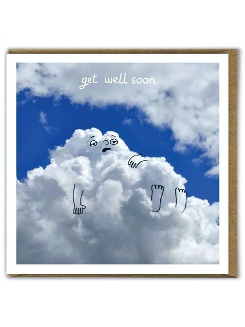 A Daily Cloud Funny Photographic Get Well Soon Card