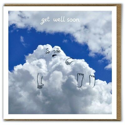 A Daily Cloud Funny Photographic Get Well Soon Card