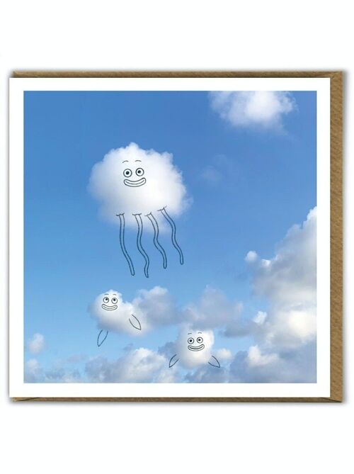 A Daily Cloud Funny Photographic Octopus Birthday Card