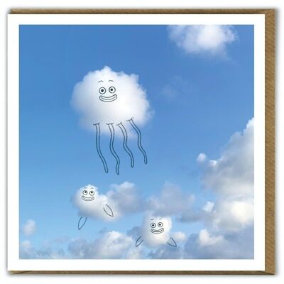 A Daily Cloud Funny Photographic Octopus Birthday Card