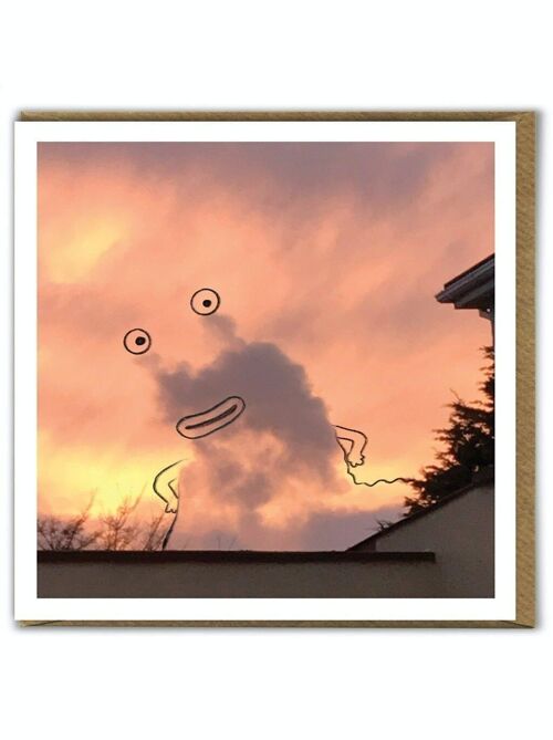 A Daily Cloud Funny Photographic Alien Birthday Card