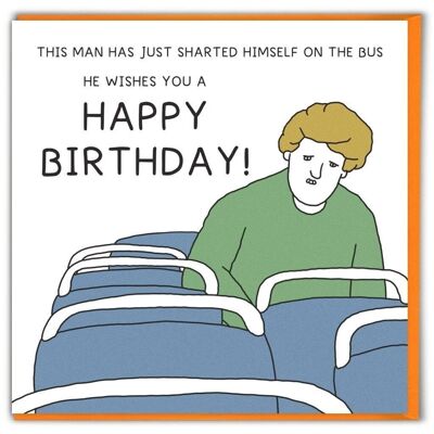 Funny Rude Shart Birthday Card by Brainbox Candy