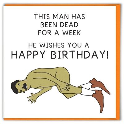 Carte d'anniversaire humoristique Dead Man par Brainbox Candy