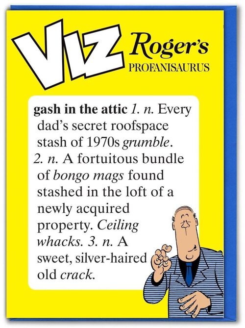 Gash In The Attic Viz Roger's Profanisaurus Funny Birthday Card