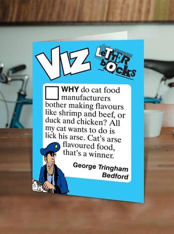 Nourriture pour chat Viz Letterbocks Carte d'anniversaire drôle 2
