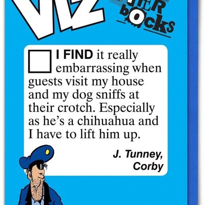 Chihuahua Viz Letterbocks Funny Birthday Card