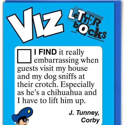 Chihuahua Viz Letterbocks Funny Birthday Card
