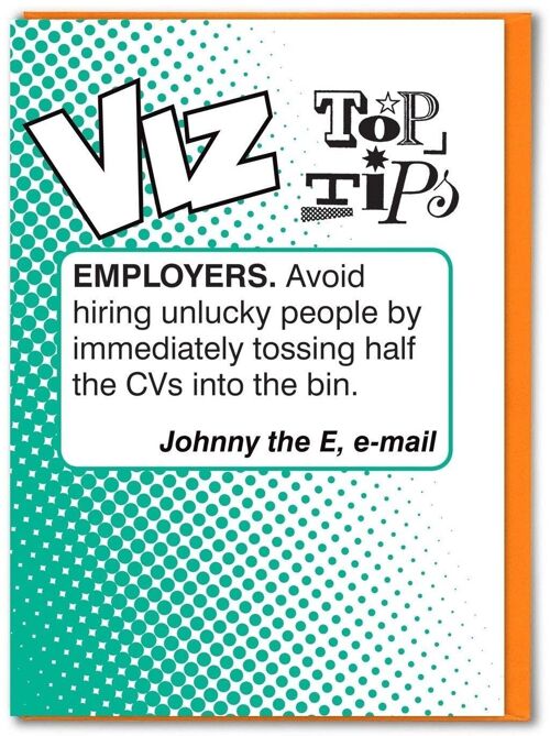 Employers Viz Top Tips Funny Birthday Card