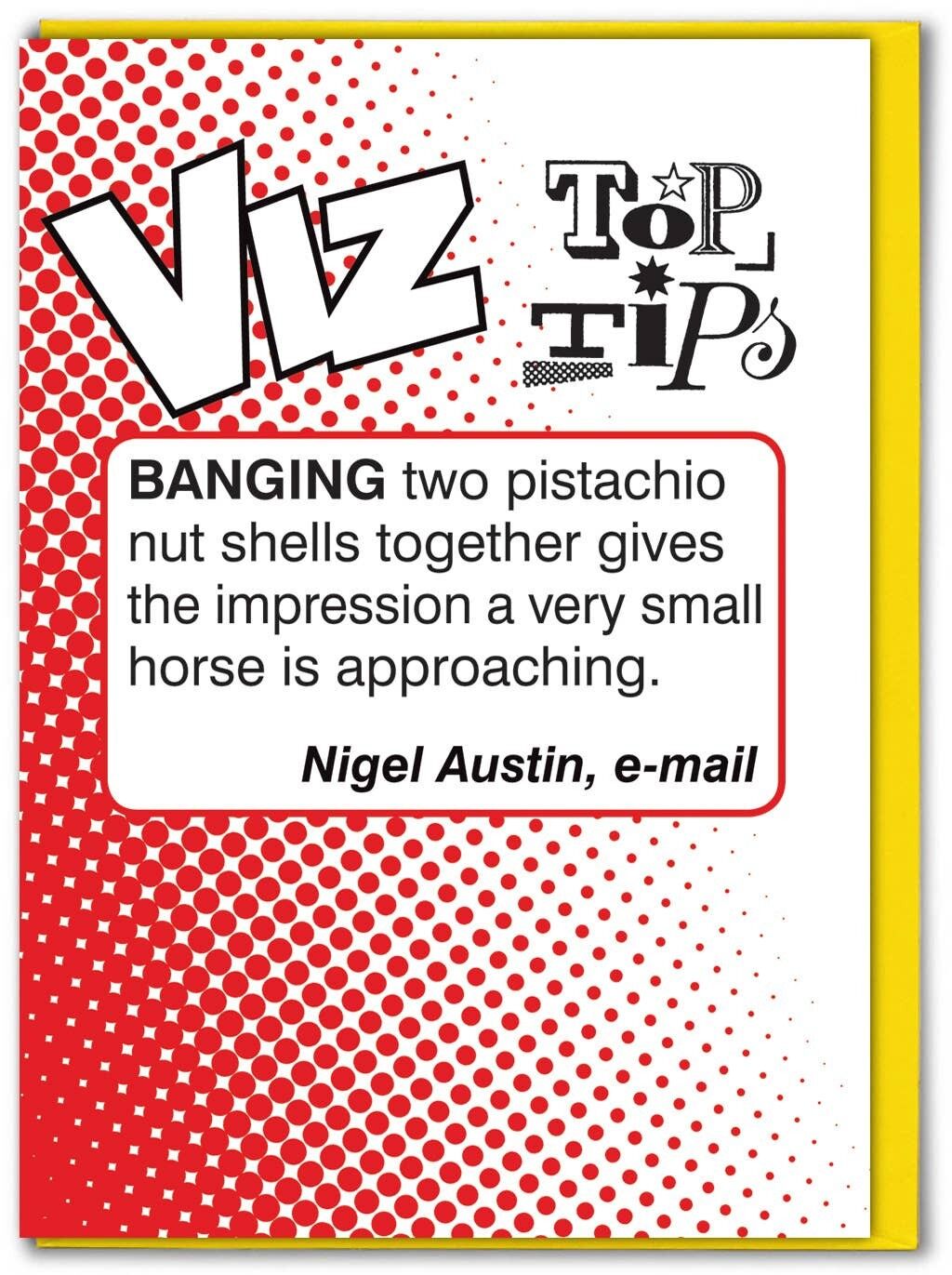 Piccolo cavallo Viz Top Tips Biglietto d'auguri divertente