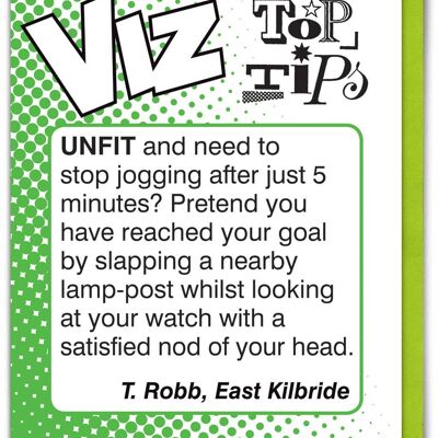 Unfit Viz Top Tips Tarjeta de cumpleaños divertida
