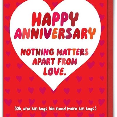 Funny Anniversary Card - Nothing Matters Apart Love