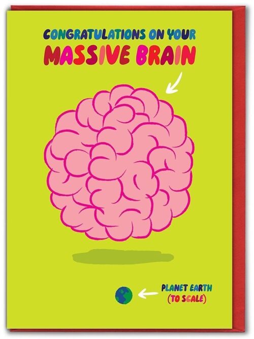 Funny Congratulations Card - Massive Brain