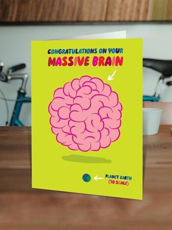 Carte de félicitations drôle - Cerveau massif 2
