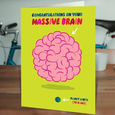Tarjeta de felicitación divertida - Cerebro masivo