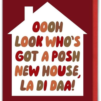 Tarjeta divertida de nuevo hogar - Posh New House