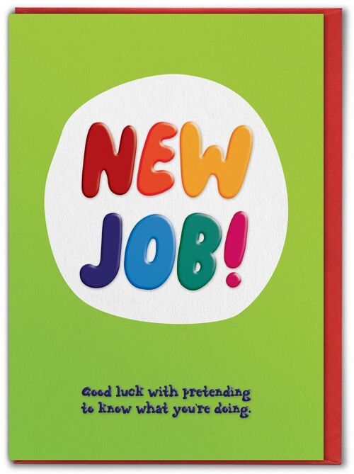 Good Luck Card EMBOSSED - New Job