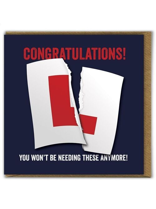 Funny Congratulations Card - Driving Test 1