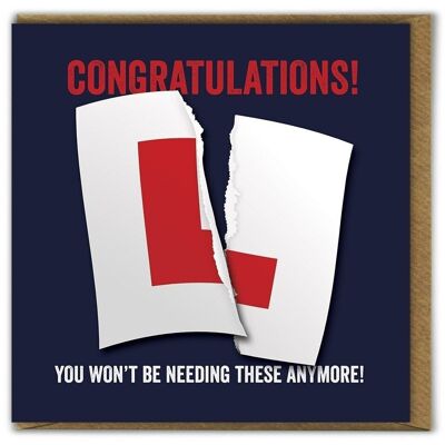 Funny Congratulations Card - Driving Test 1