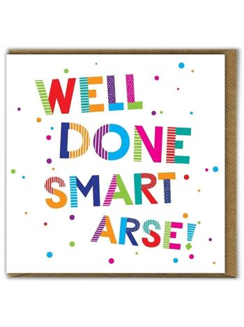 Carte de félicitations drôle - Bravo Smart Ass 1
