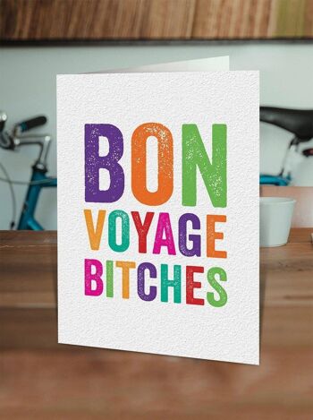 Carte de départ drôle - Bon Voyage Bitches 2