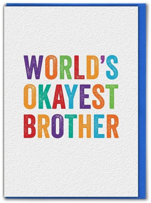 Funny Brother Card - World's Okayest Brother