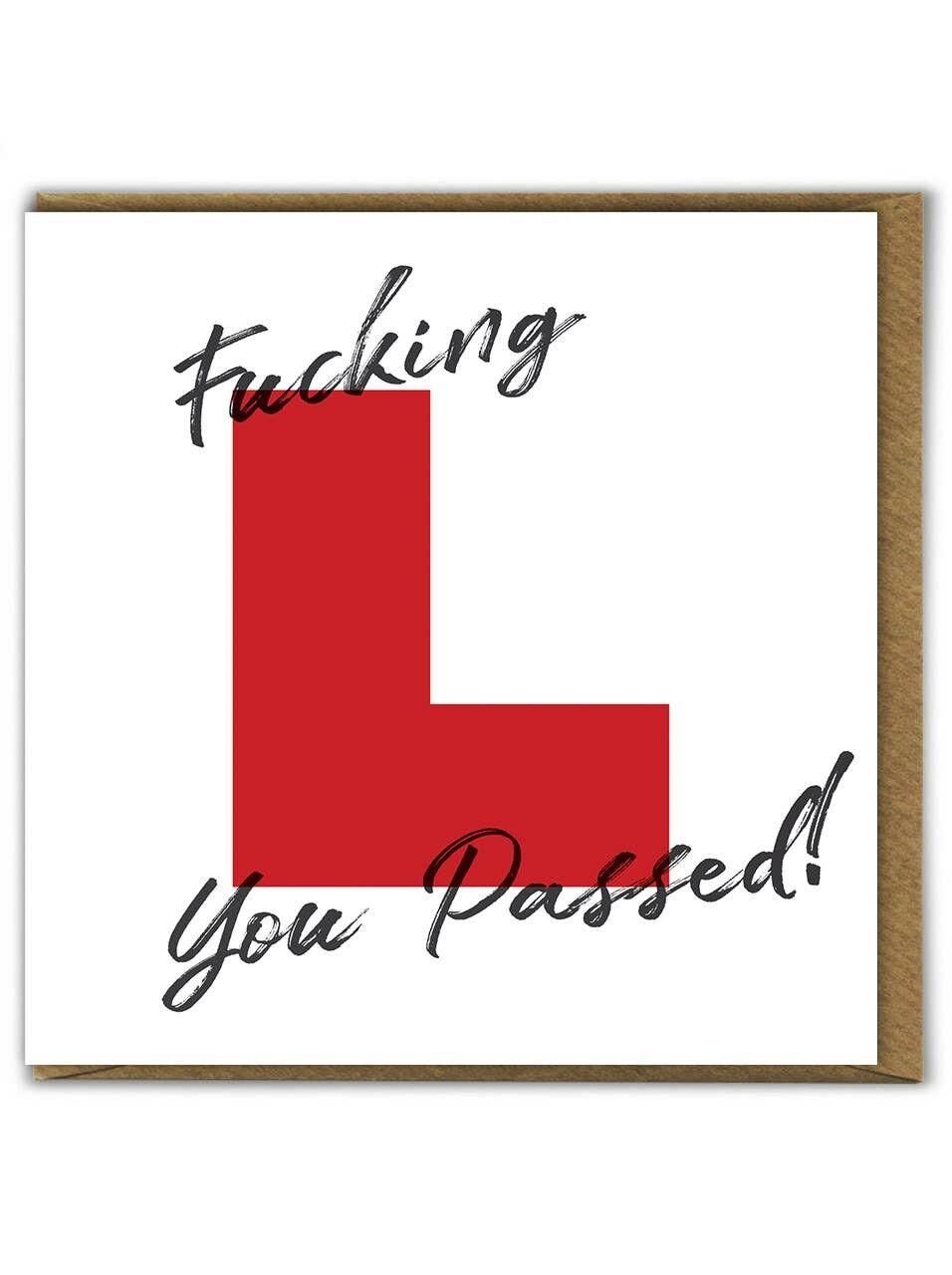 Rude Congratulations - Fucking 'L' Passed Your Driving Test