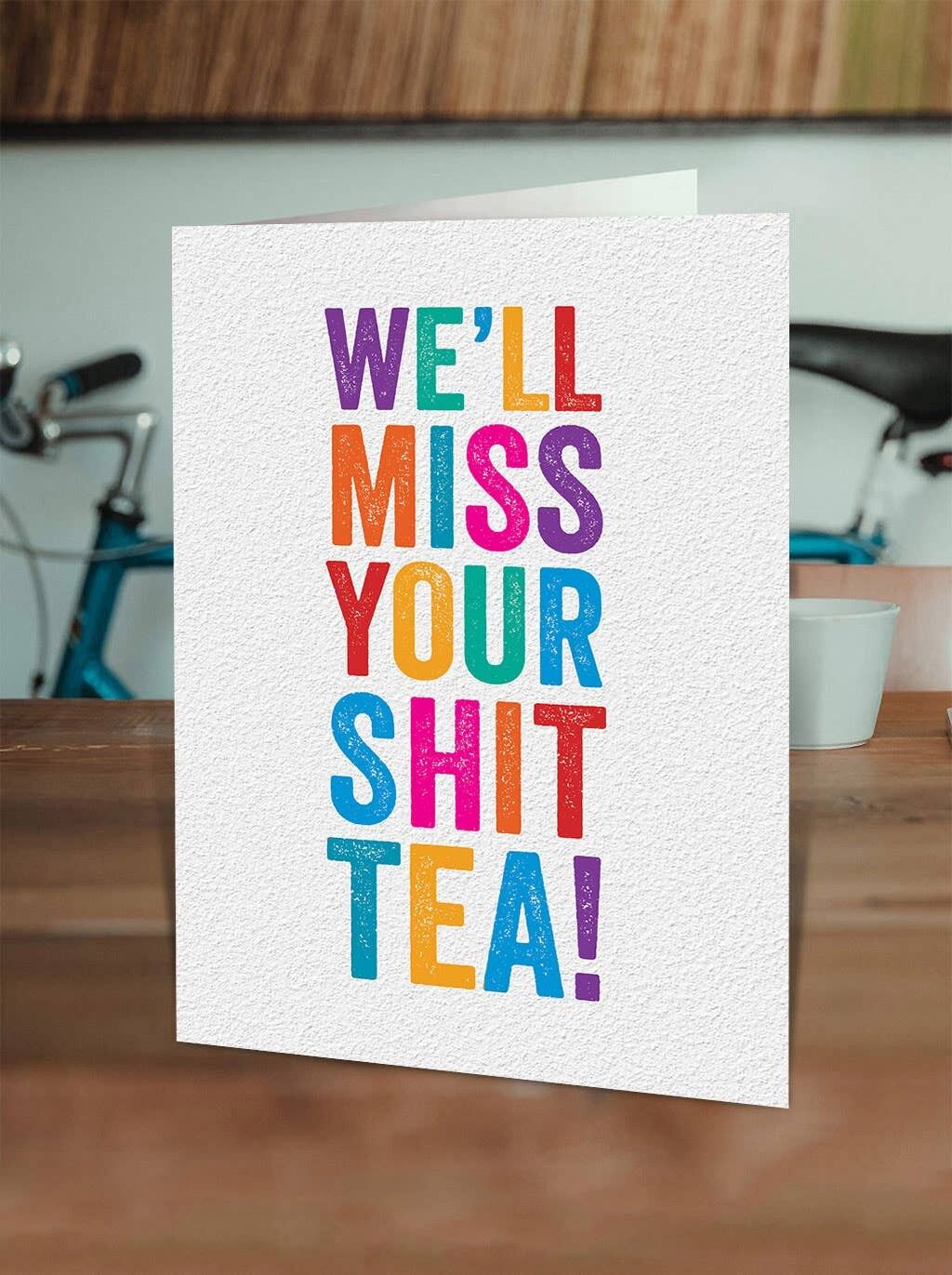 Carte de départ amusante - Ne manquerez pas votre thé de merde