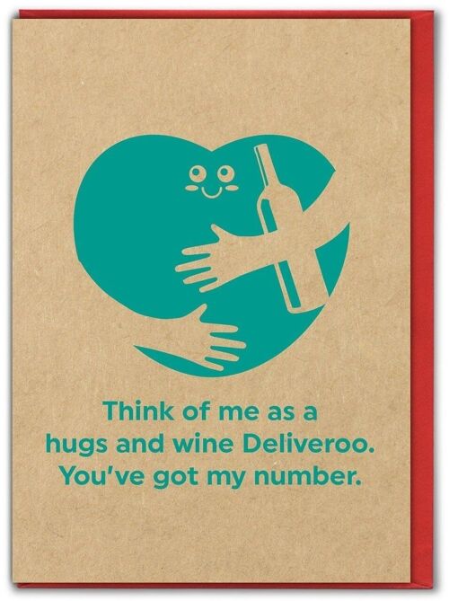 Cute Thinking Of You Card - Deliveroo