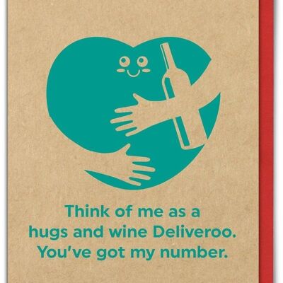 Cute Thinking Of You Card - Deliveroo