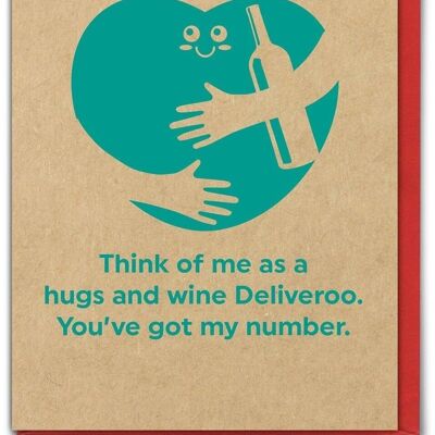 Cute Thinking Of You Card - Deliveroo