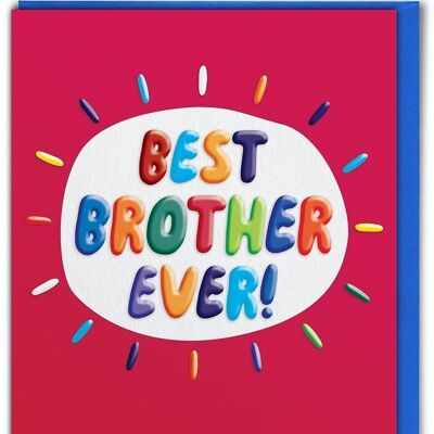 Funny Card EMBOSSED - Best Brother Ever
