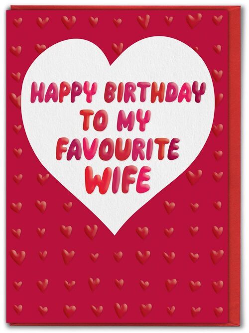 Funny Card EMBOSSED - Favourite Wife