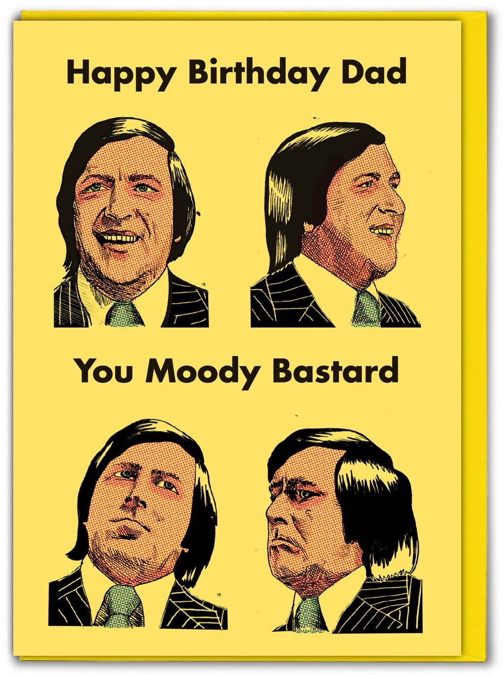 Biglietto divertente - Papà Moody Bastard di Modern Toss