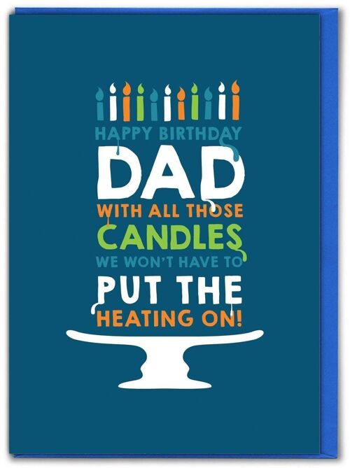 Funny Card - Dad Cake Candles